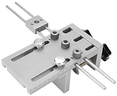 Bohrschablone,CEIEVER Bohrhilfe 6/8/10/15mm Dübelhilfe Bohrlehre aus 6061 Aluminium Legierung,pocket hole jig Verarbeitungsdicke 10-180mm,Dowel Jig Dübelvorrichtung für DIY-Tischlerei-Projekt