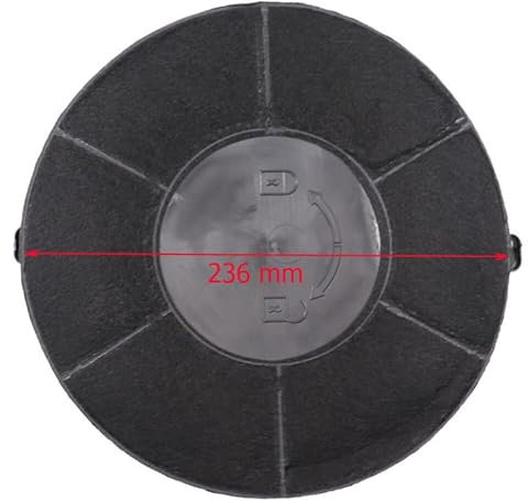JCSPARES® - Filtro carboni attivi antiodore Diametro 23,6 Cm MOD48 per cappa da cucina compatibile con Elica Faber Candy ecc.