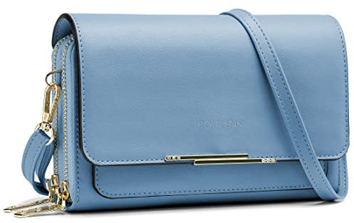 Roulens Small Crossbody Phone Bag for Women,PU Leather Mobile Phone Bags Card Holder Purse and Handbags,Shoulder Bag with Adjustable Strap
