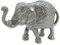 DARO DEKO Metall Dekofigur Elefant Silber 11 x 24 x 17 cm - Elephant Dekoelefant