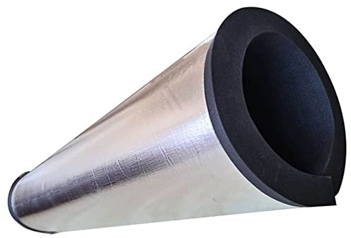 Selbstklebende Rohrisolierung, ID 120 Mm ~ 325 Mm Frostschutzisolierrohr Aus Aluminiumfolie, Rohrdämmung Hitzebeständig, Für Kalt- Und Warmwasserleitungen (Color : ID120mm, Size : 30mm)
