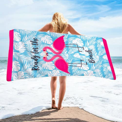 LUROON Strandtuch 180 x 90cm Extra Große Handtuch Strand Badetuch Frottee Leichtes Camping Reisetuch Super Weiches Sport