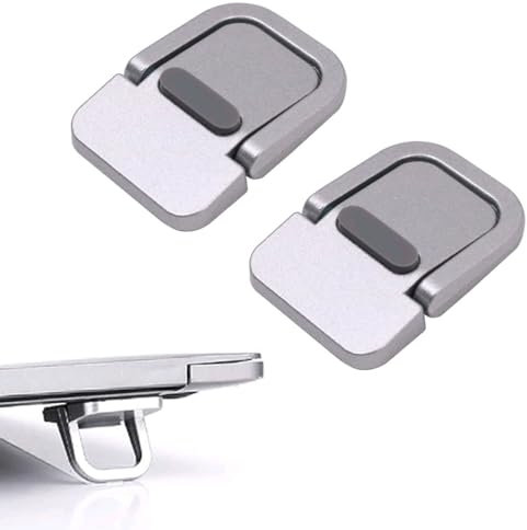 Tiardey 2 STÜCKE Silber Tragbarer Tastaturständer Selbstklebender Mini-Laptop-Ständer Unsichtbarer Computer-Tastaturständer