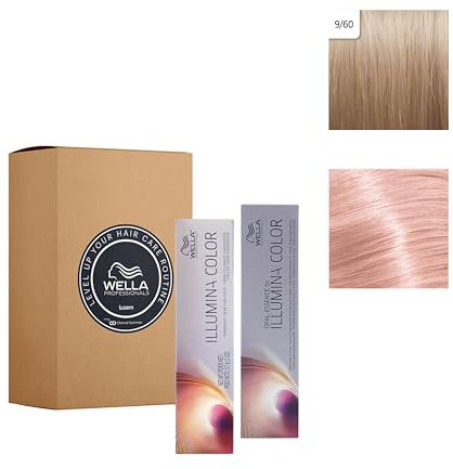 Wella Professionals Illumina Color Opal Essence Titanium Rose 60 ml & Wella Professionals Illumina Color 9/60 Sehr Hellblond/Violett 60 ml