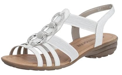 Remonte Damen R3605 Sandale, Ice/Weiss-Silber / 80, 36 EU