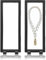 HAOBIN 2 PièCe Cadre Flottant Support Titulaire Cadre Flottant Cadre Flottant Transparent Bijoux BoîTe Vitrine à Suspension Support De PréSentation Flottant pour Affichage Anneau Pendentif Bijoux (2)