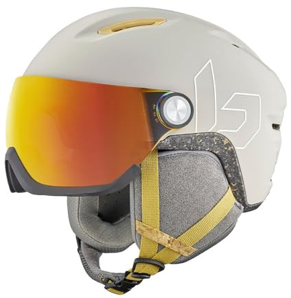 Bollé V-ATMOS Ice White Matte M 55-59cm - Photochromic Blue Cat 1 to 3 - Snow Helmets - Medium - Unisex