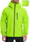 baleaf Herren Fahrradjacke Regenjacke Wasserdicht Windbreaker mit Kapuze 10000mm H2O Wasserdicht Laufjacke Atmungsaktiv Wanderjacke Reflektierend Grün XXL