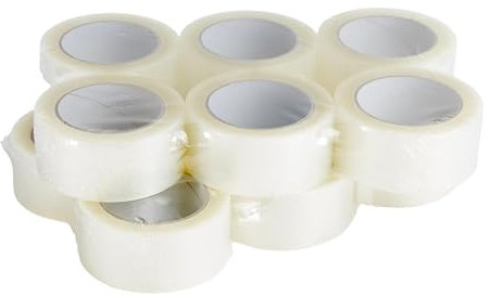 Lot de 12 Rouleaux de Ruban adhésif 100m – Ruban adhésif Transparent pour Emballage, Expédition , Rouleau Idéal pour Colis, Expéditions, FBA, Déménagement, Rubans adhésif boites/carton d'emballage
