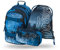 Baagl Schulrucksack Set Jungen 3 Teilig, Schultasche ab 3. Klasse, Grundschule Ranzen mit Brustgurt, Ergonomischer Schulranzen (Skate Steel)