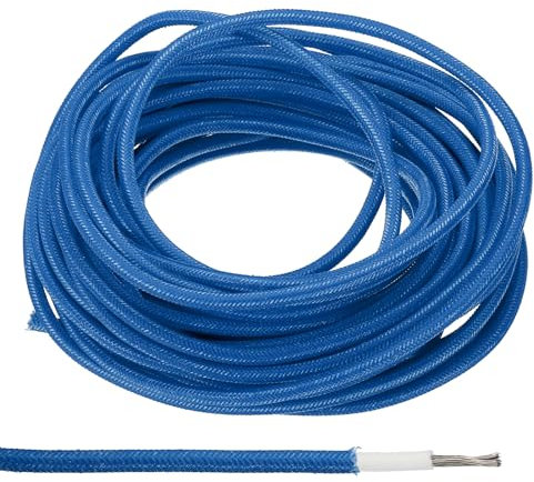 PATIKIL 9,8 Piedi 18AWG Cavo Elettronico, -30 a 200 Gradi Celsius Cavo Elettrico Flessibile in Silicone Isolato Resistente Alte Temperature per Lampada Caldaia Riscaldatore, Blu