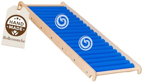 WoodsCraft Rutsche Outdoor & Indoor Rutsche für Kletterdreieck, Sprossenwand Kinderzimmer | Kinderrutsche-Rollenrutsche: viele Sinneserfahrungen | Kinder & Baby Rutsche für den Garten