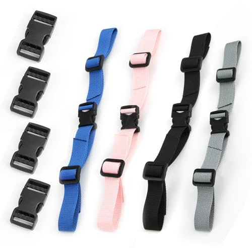 Hugfads 8 Stück Brustgurt Rucksack Kinder Set,Verstellbarer Rucksackgurt rutschfest,Strapazierfähiger Brustgurt mit 4 Zusätzlichen Schnellverschlüssen,Für Schulrucksack Jogging Wandern Reisen