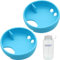 LUTQ 2-Pack Silicone Splashguard for Nalgene, Splashguard Lid Wide Mouth for Nalgene Splash Guard 32 oz Wide Mouth Water Bottle Accessories - Seafoam Blue