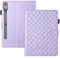 TEDTIKJT Funda para Lenovo Tab P12 12.7 Pulgadas 2023 PU Cuero Tablet Funda Lenovo Tab P12 Flip Case Cover con Soporte Magnético Protección Carcasa para Lenovo Tab P12,Romboidal Morado