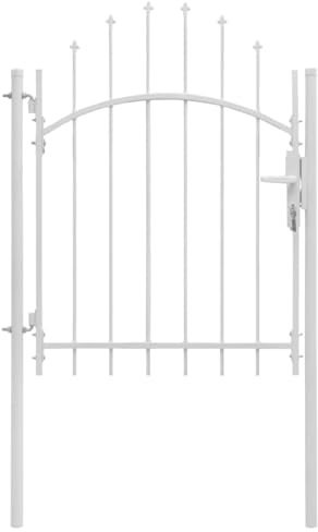 Vopese Garden Gate Steel 1x2 m White