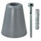 ALSTEN TECH Türstopper 80x70mm aus Gummi Bodenmontage oder Wandmontage Robuster Gummistopper Wetterfester Boden Stopper Torstopper aus Vollgummi der Schutz Gegen Anschlagende Türen, grau