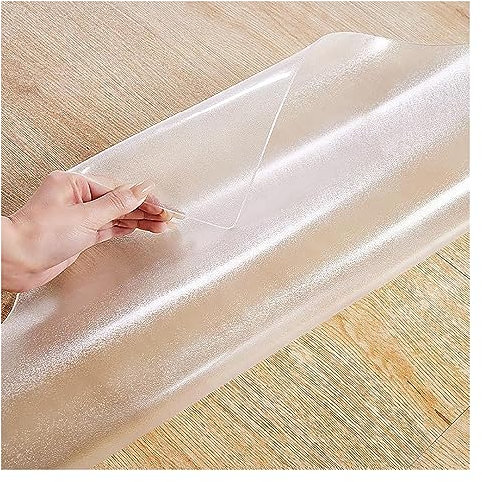 Clear Plastic Vinyl Rug Protector Cover Computer Chair Mat for Carpet,Clear Table Cover Protector, Chair Mat for Hard Floors,Floor Mat for Office Chair on Carpet for Work, Home, Gaming(140x180cm)