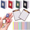 Miniatur Wichtel Zubehör, 19 Stück 1:12 Weihnachten Mini Puppenhaus Zubehör Buch Klemmbrett Buntstift Set, 1/12 Miniaturpuppe Schulbedarf Wichtelzubehör Deko für Dollhouse DIY Weihnachts Geschenk