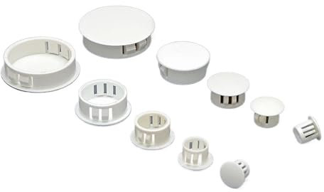 OZDTLP Couvercles de Trous de Bouchon en Plastique, couvercles de Bureau, couvercles de boulons, Bouchons muraux de Tables(White,HP-45_50 PCS)