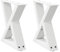 vidaXL Pieds de Table Basse 2 pièces Blanc 30 x (30-31,3) cm Acier