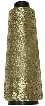 1 rotolo di filato metallico glitterato da 0,8 mm di larghezza, per uncinetto, filo metallico in poliestere dorato scintillante, per lavori a maglia, tessitura, realizzazione di borse fai da te