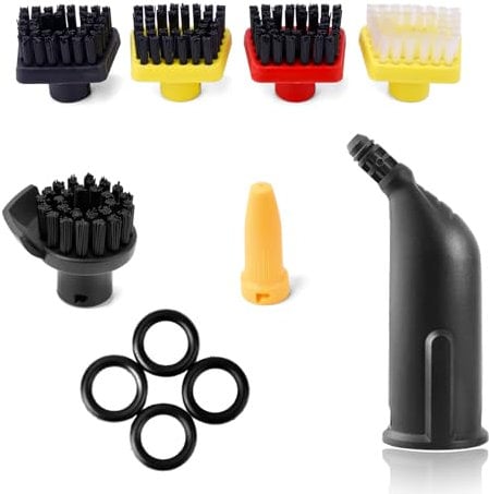 Wiseten Accessories for Kärcher Easyfix SC1 SC2 SC3 SC4 SC5 Steam Cleaner Attachments, Nozzle Set with Sealing Ring and 5 Brush Set Ppare Parts for Kärcher