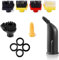 Wiseten Accesorios para Kärcher Easyfix SC1 SC2 SC3 SC4 SC5 accesorios de limpieza a vapor, juego de boquillas con anillo de sellado y 5 cepillos para Kärcher