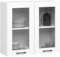 AKORD OLIWIA 80 cm Hängeglasschrank 2 Regalböden & 2 Türen | Hängeschrank Einbauküche Küchenzeile Küchenmöbel Oberschrank Küchenschrank B80xH72xT30,5 cm | Weiß