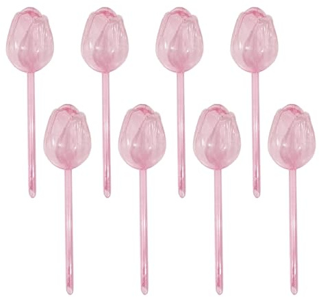 loyliawa Self Watering Globes 8Pcs Plant Watering Bulbs Tulip Self Waterings Globes Planter Insert Automatic Waterings Devices for Houseplants Indoor Outdoor Plants Pink