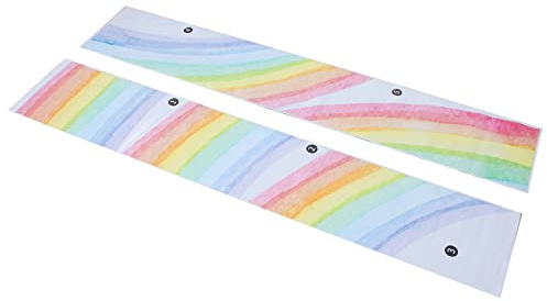 Asyduey Large Watercolour Rainbow Wall Stickers for Kids Room Nursery Home Decor Colorful Rainbow Mural Self-Adhesive Fabric