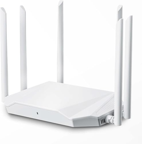 Router WiFi per Internet wireless – AX3000 WiFi 6 Router con 6 antenna Wi-Fi copre fino a 3500 metri quadrati, collega 105 dispositivi, router Gigabit per la casa Wi-Fi IPV6 wireless