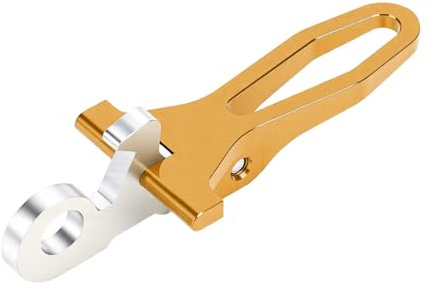 POENVFPO Bike Seat Post Clamp Hook, Metal Folding Bike Seatpost Clamp Hook for Repair (Gold)