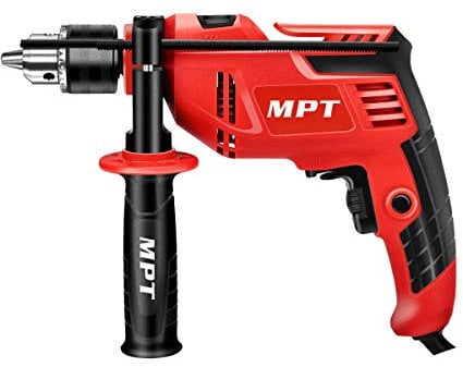 MPT Corded Hammer Impact Drill with Auxiliary Handle 550W 13mm Chuck Variable Speed and Multifunction