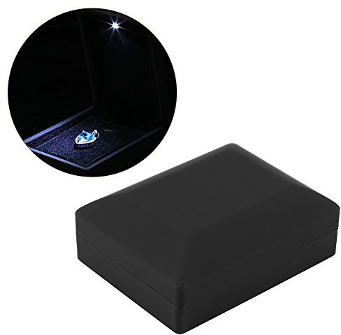 4 Arten Schmuckkästchen, Schmuckkasten, Schmuckschatulle Schmuckbox LED Beleuchtete Ring / Anhänger / Armband / Halskette Schmuck Vitrine Geschenk Aufbewahrungsbox(#2)