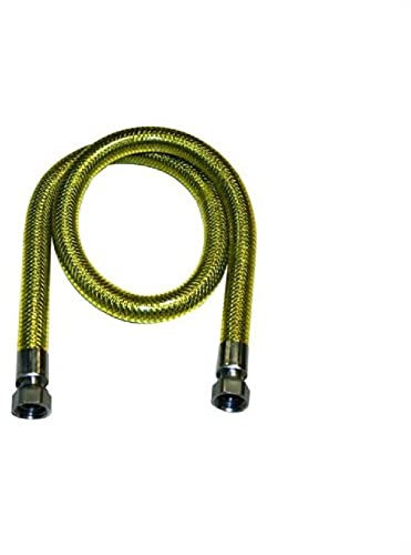 Tubo flessibile acciaio inox laccio gas per gpl e metano 1/2 FF femmina femmina cucina (100cm)