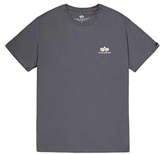 Alpha Industries Basic T Small Logo T-Shirt for Men Greyblack