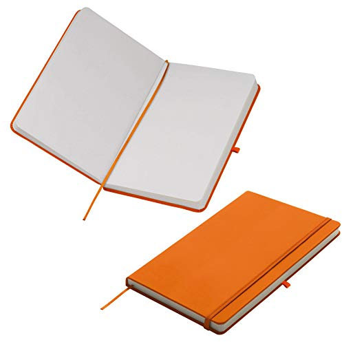 Notizbuch / DIN A5 / 160 S. / blanko / samtweiches PU Hardcover / Farbe: orange