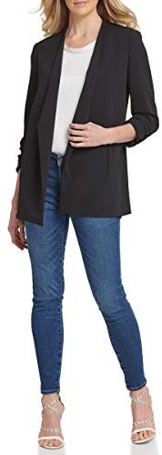 DKNY Damen P9rcaawi, Foundation - L/S Ope Business Casual Blazer, Blk Black, L EU