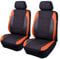 Flying Banner Gabardine Mesh Front Car Seat Covers Airbag Compatible Protector Universal for Most Car Truck Vans SUVs (Black and Orange)