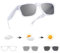 OhO Bluetooth Sunglasses,Voice Control and Open Ear Style Smart Glasses Listen Music and Calls with Volume UP and Down,Audio Glasses with Transitional Blue Light Blocking Lens