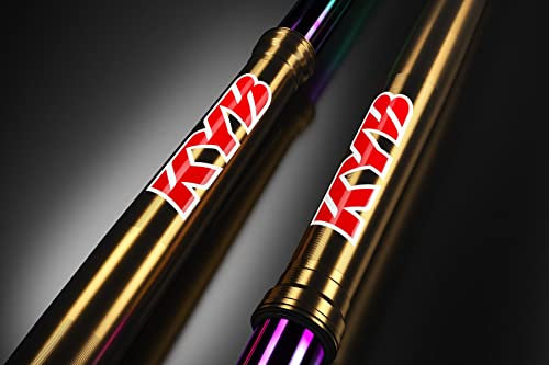 Adesivi Forcelle Fork Stichers In Crystal Motocross Enduro Compatibili Per KYB Rosso (05)