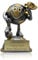 Pokal mit Gravur Wunschtext | Fußball Pokal | Pokale Kindergeburtstag | Pokal Lustig als Geschenk für Kinder, Frauen und Männer | Wanderpokal für Fußball | Fussball Mini Pokal Gold (Silbergrau)