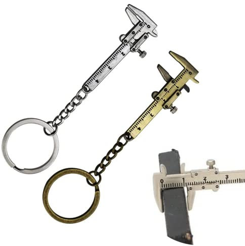Mini-Werkzeug-Schlüsselanhänger, Messschieber, Schlüsselanhänger, Taschenwerkzeug-Set, Mini-Camping-Gadget, Outdoor-Werkzeug, Gadget, Multifunktionswerkzeug, Geschenk