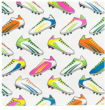 Servilletas de fútbol Talking Tables | Paquete De 20 Servilletas De Papel, Vajilla De Fiesta Infantil Desechable Reciclable Para Cumpleaños, Día Del Partido De La Copa Del Mundo De Inglaterra