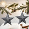 MARRAKESCH 2er Set Weihnachtsdeko Christbaumschmuck Stern 18cm Anhänger aus Metall galvanisiert als Weihnachtsbaum Dekoration