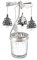 Surakey Windlicht Teelichtkarussel aus Glas Teelichthalter,Silber Karussell Teelichter Kerzenhalter,Motiv Zedernholz Windlichter Teelicht Kerzen Halter Geschenk Dekoration für Hochzeit,Weihnachten