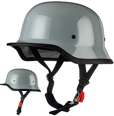 Halbschalenhelm Deutsche Motorrad Halbhelm Motorradhelm ECE-Zertifiziert Rollerhelm Jethelm Moped Helm Motorrad-Roller StraßEnmoped Halbhelm Unisex-Helm/GrößE:M~2XL