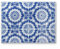 DEQORI Schneidebrett aus Glas | groß 40x30 cm | Motiv Glasierte Keramikfliesen | Design Schneideplatte für Küche | Frühstücksbrett antibakteriell & rutschfest | Glasplatte & Servierplatte