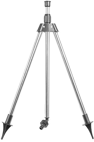 Baoblaze Automatic Rotating Sprinkler Tripod Impact Sprinkler Tripod Base Rack,Watering Sprinkler Tripod Holder for Backyard